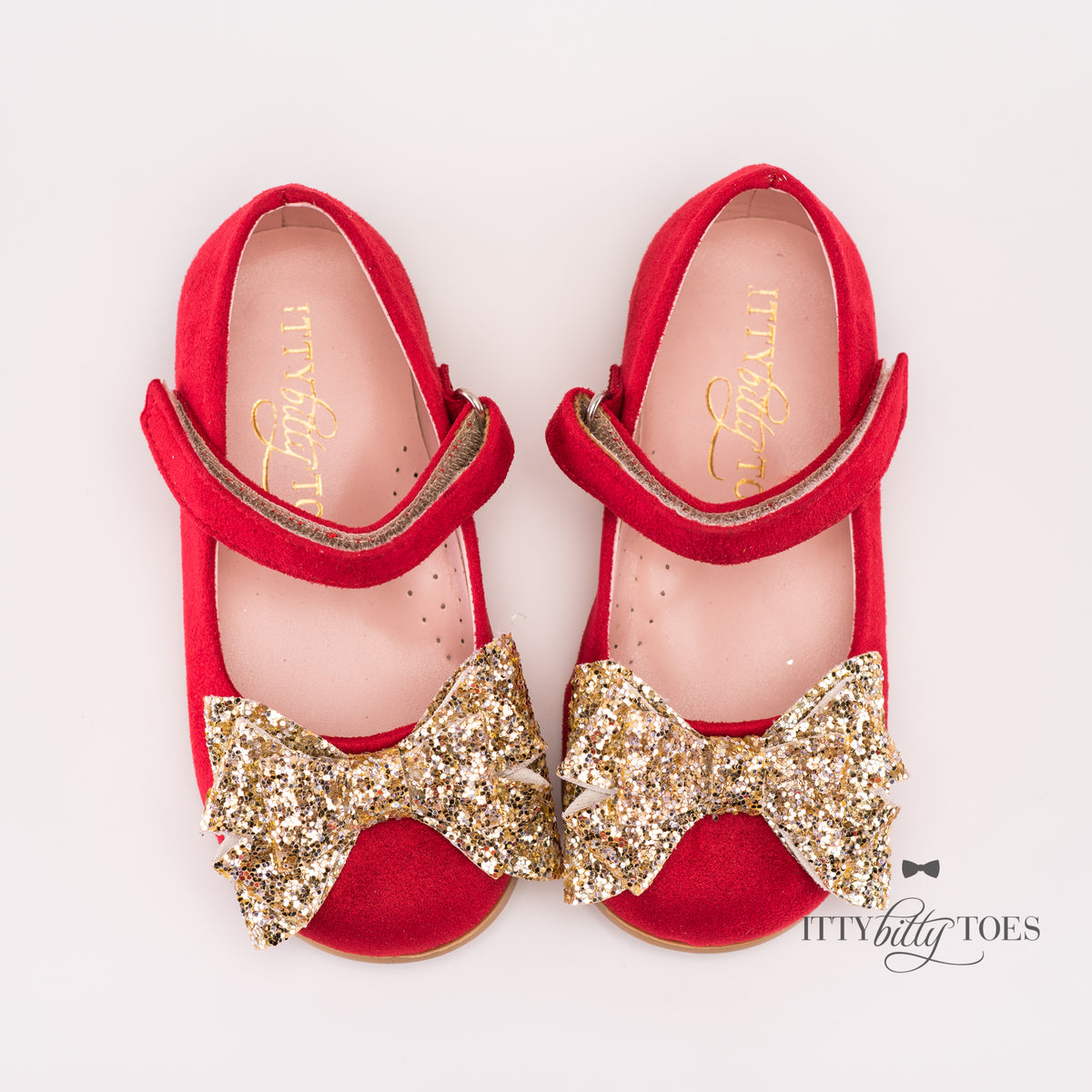 Red best sale gold shoes