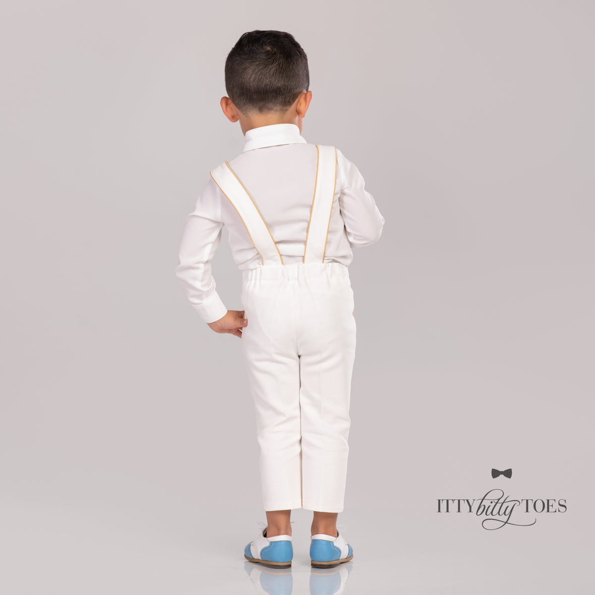 Charlie Pants Set (White & Gold)