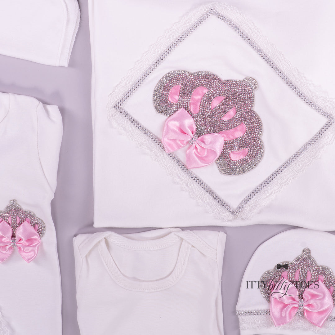 White & Pink 10 Piece Newborn Set