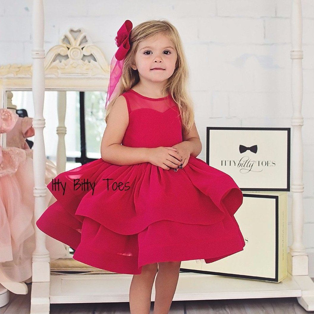 Chelsea Dress (Fuchsia) - Couture - Itty Bitty Toes