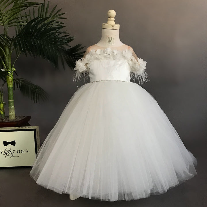 Nicolina Dress (White) - Couture - Itty Bitty Toes