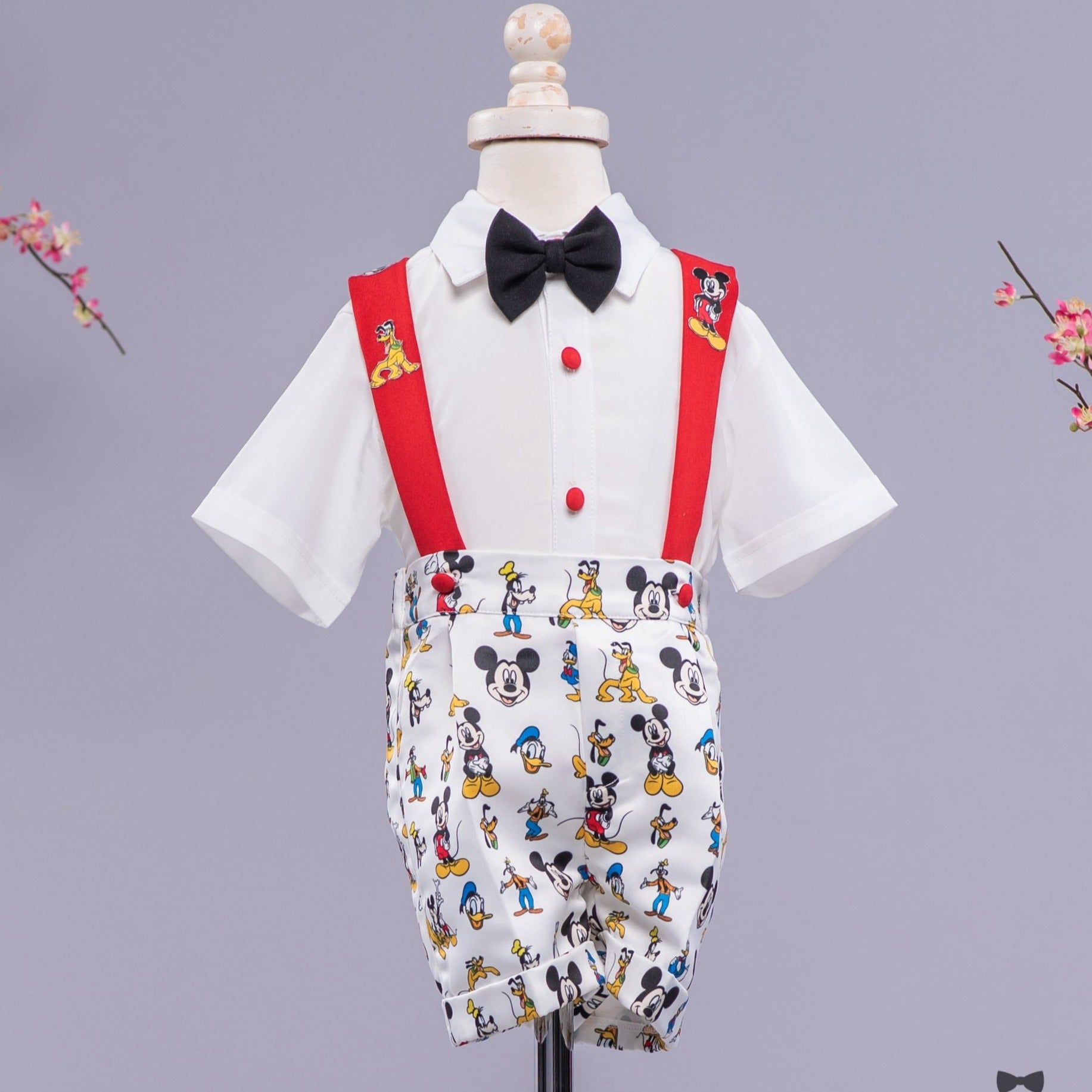 Mickey mouse suspender outfit hotsell