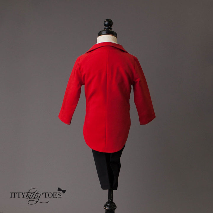 Charles Suit (Red & Black) - Couture - Itty Bitty Toes