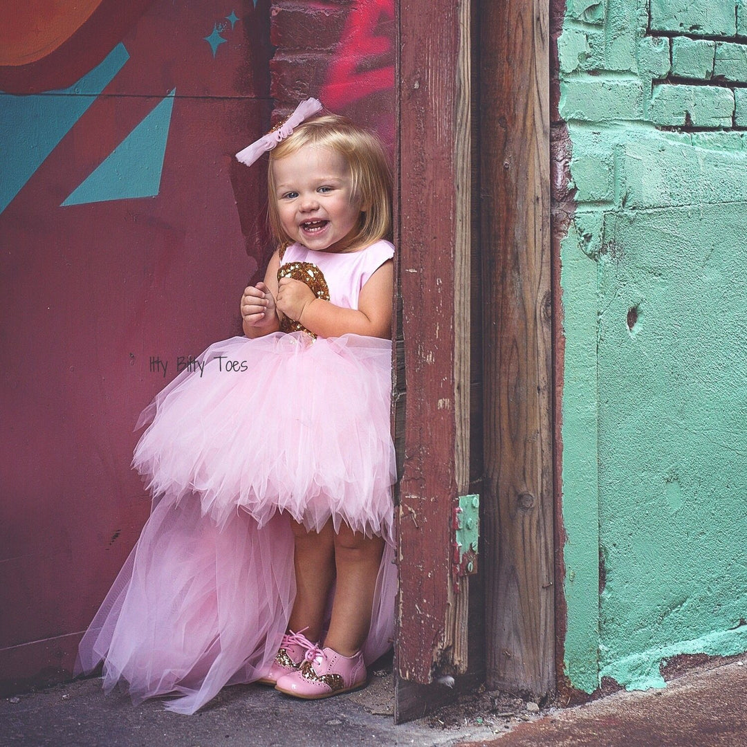 Sasha Dress (Pink) - Couture - Itty Bitty Toes