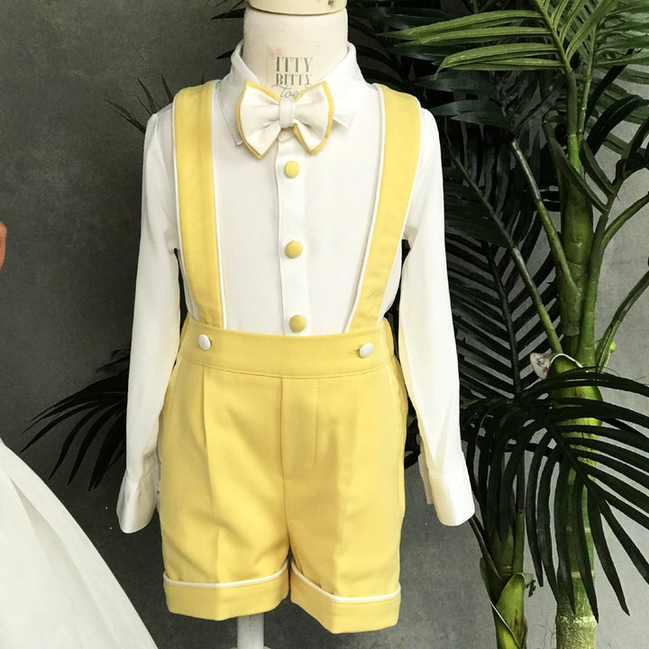 Charlie Shorts Set (Yellow) - Couture - Itty Bitty Toes